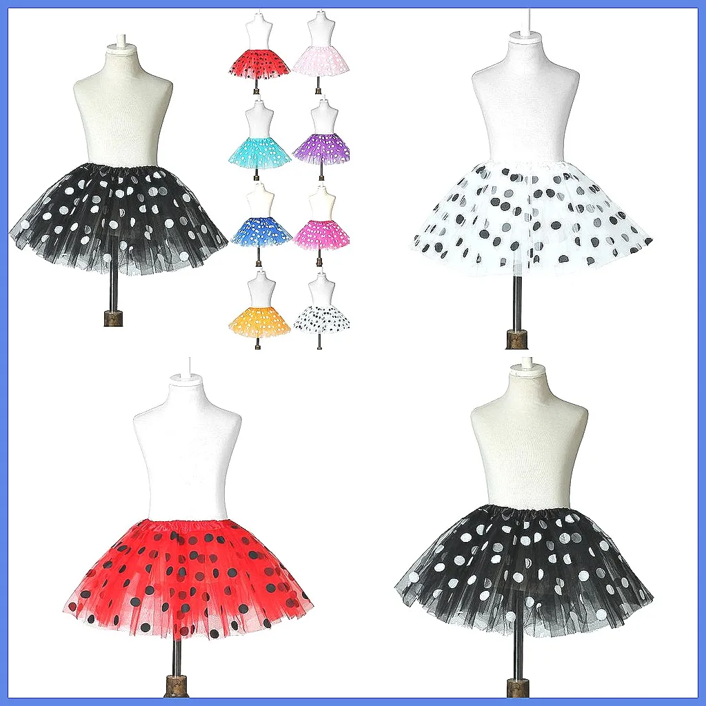Vintage High Waist Tutu Skirt - 3 Layer Mesh Mini Skirt for Women, 6-Piece Set