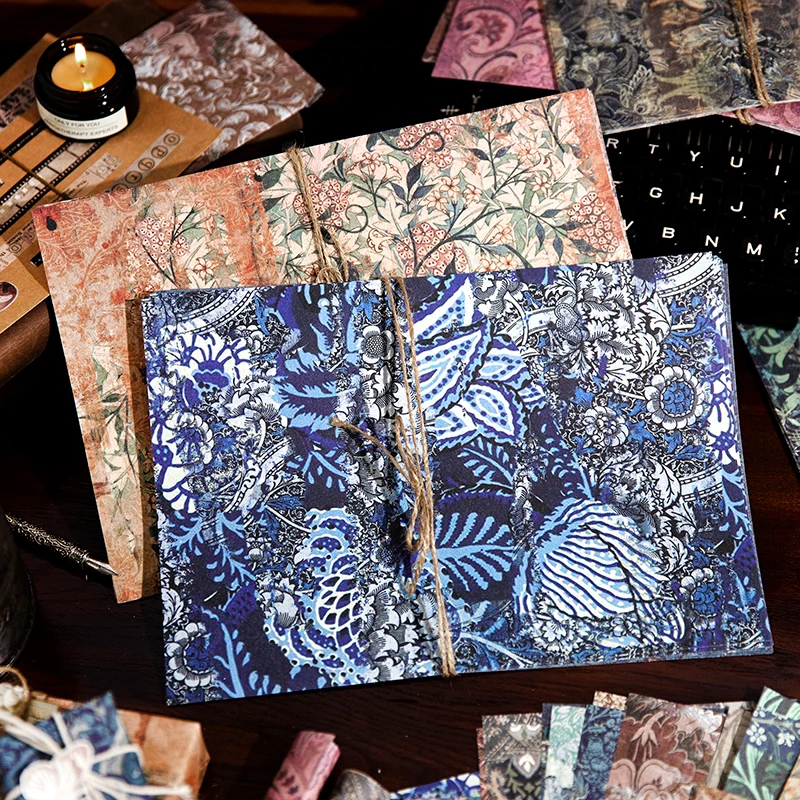 20Pcs Set Large Size Vintage Material Paper DIY Journal Collage Decor Paper Scrapbook Retro Base Paper