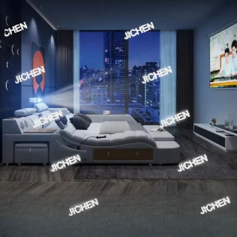 

ZQR Regale Storage Double Bed Projector Antique Bedroom Comferter Beds Adults Flexible Sleeping Letto Matrimoniale Salon Furnitu