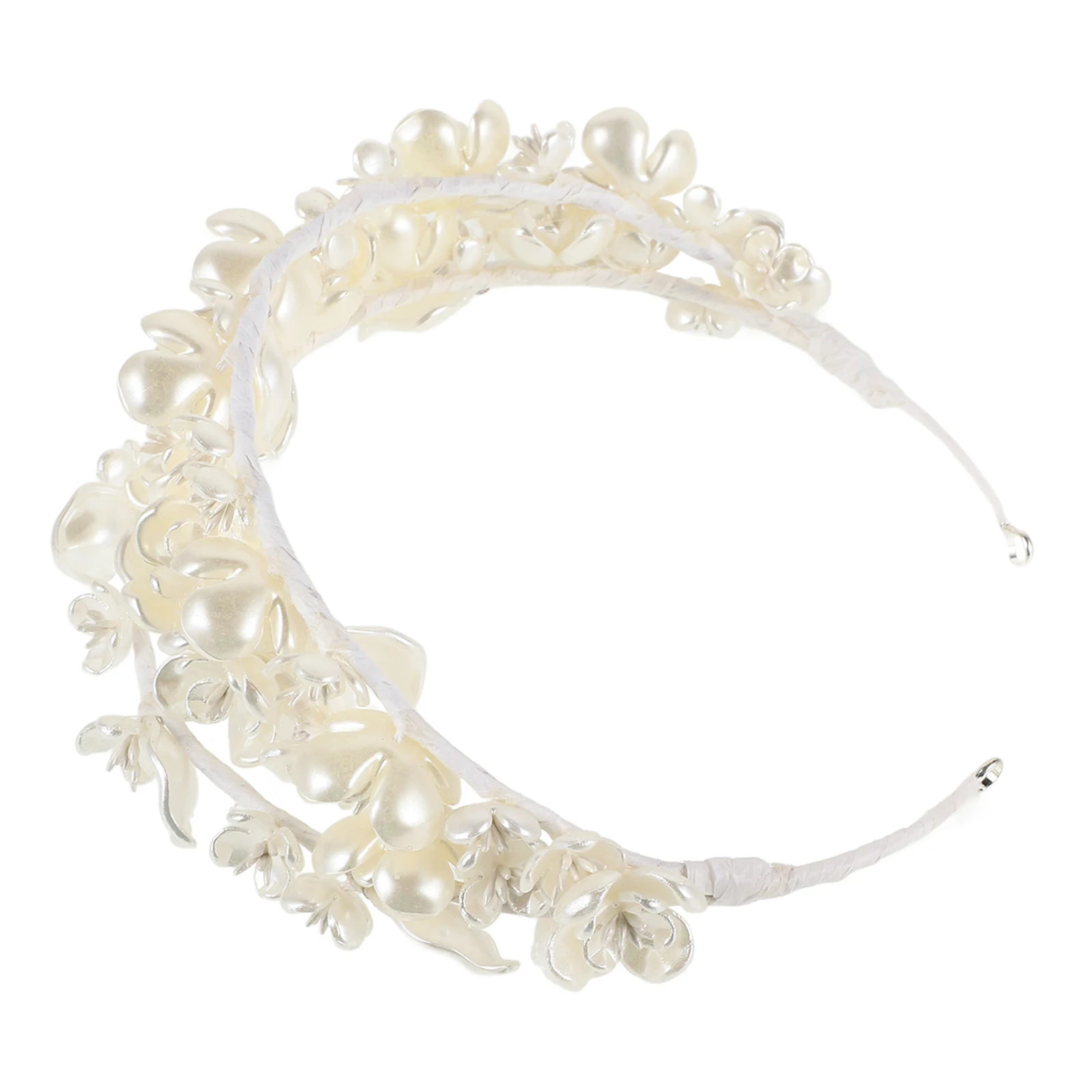 

Pearl Crown Headpiece Elegant Tiara Wedding Accessories Retro Hair Decor Bride Girls Hairstyle Tools Pearl Crown Headpiece
