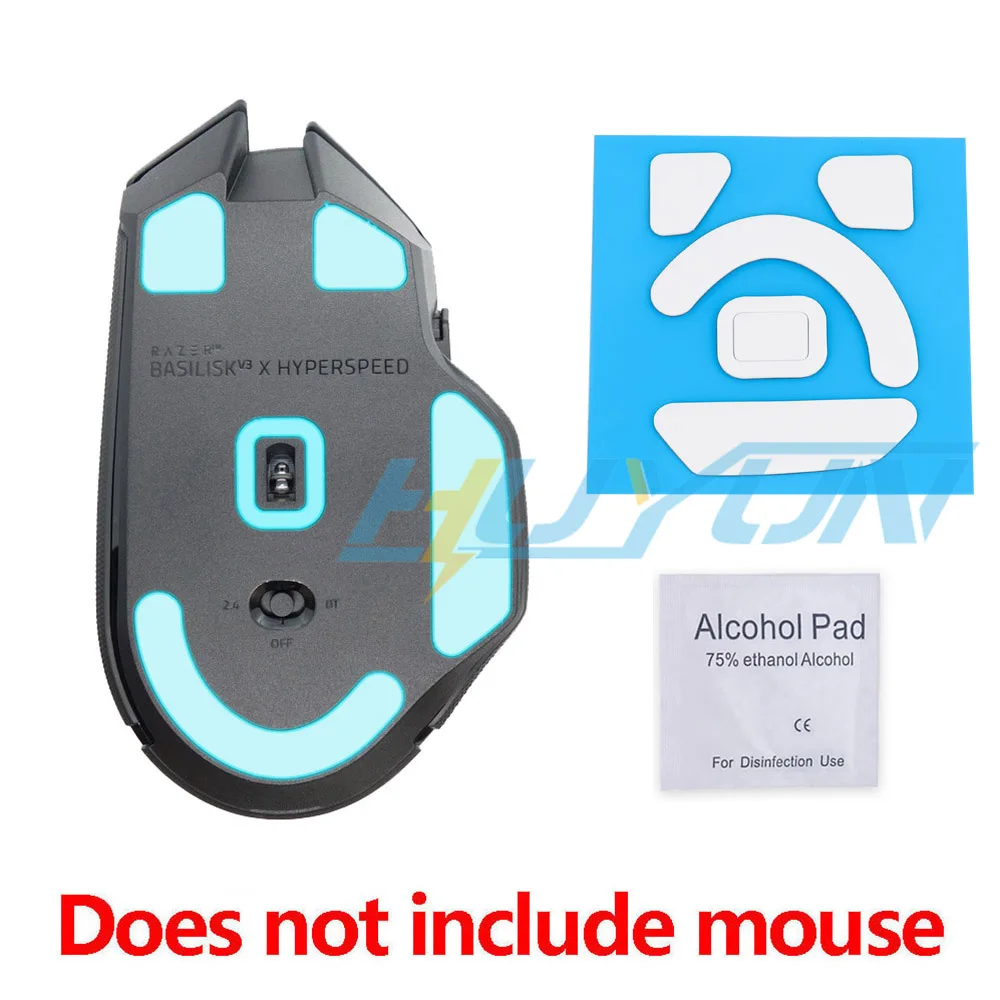2 Sets Rounded Curved Edges Mouse Feet Skates for RAZER Basilisk V3X HyperSpeed