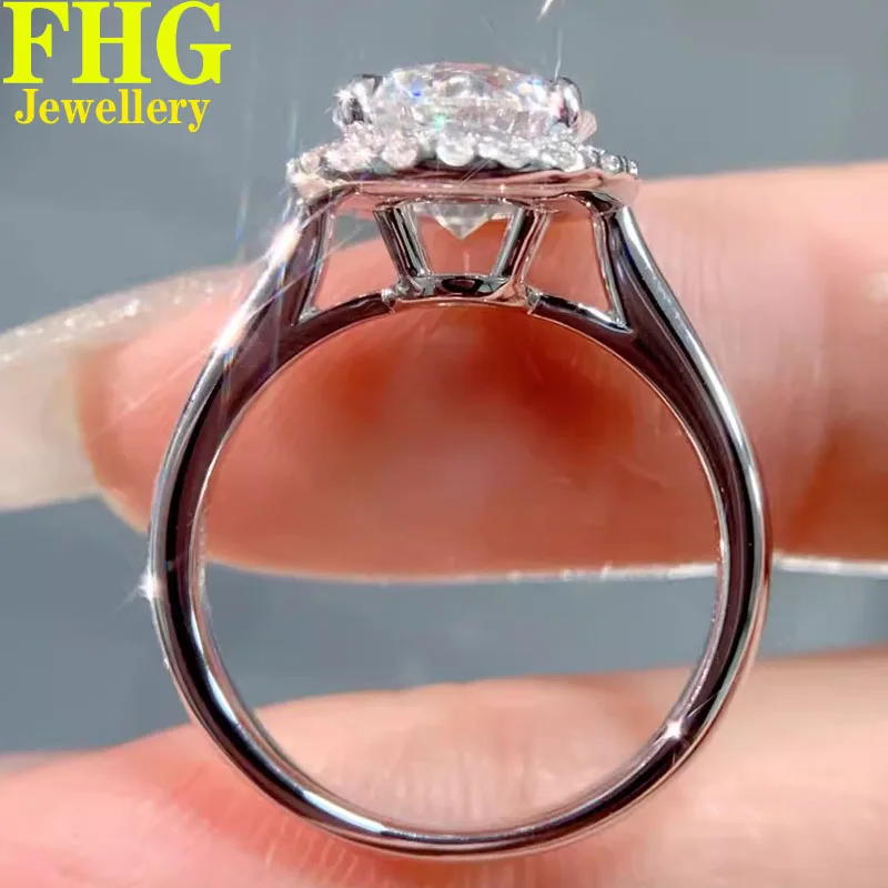 

1 2 3 4 5 Carat Au375 9K White Gold Ring Round shape moissanite Diamonds Wedding Engagement Anniversary Gift Ring