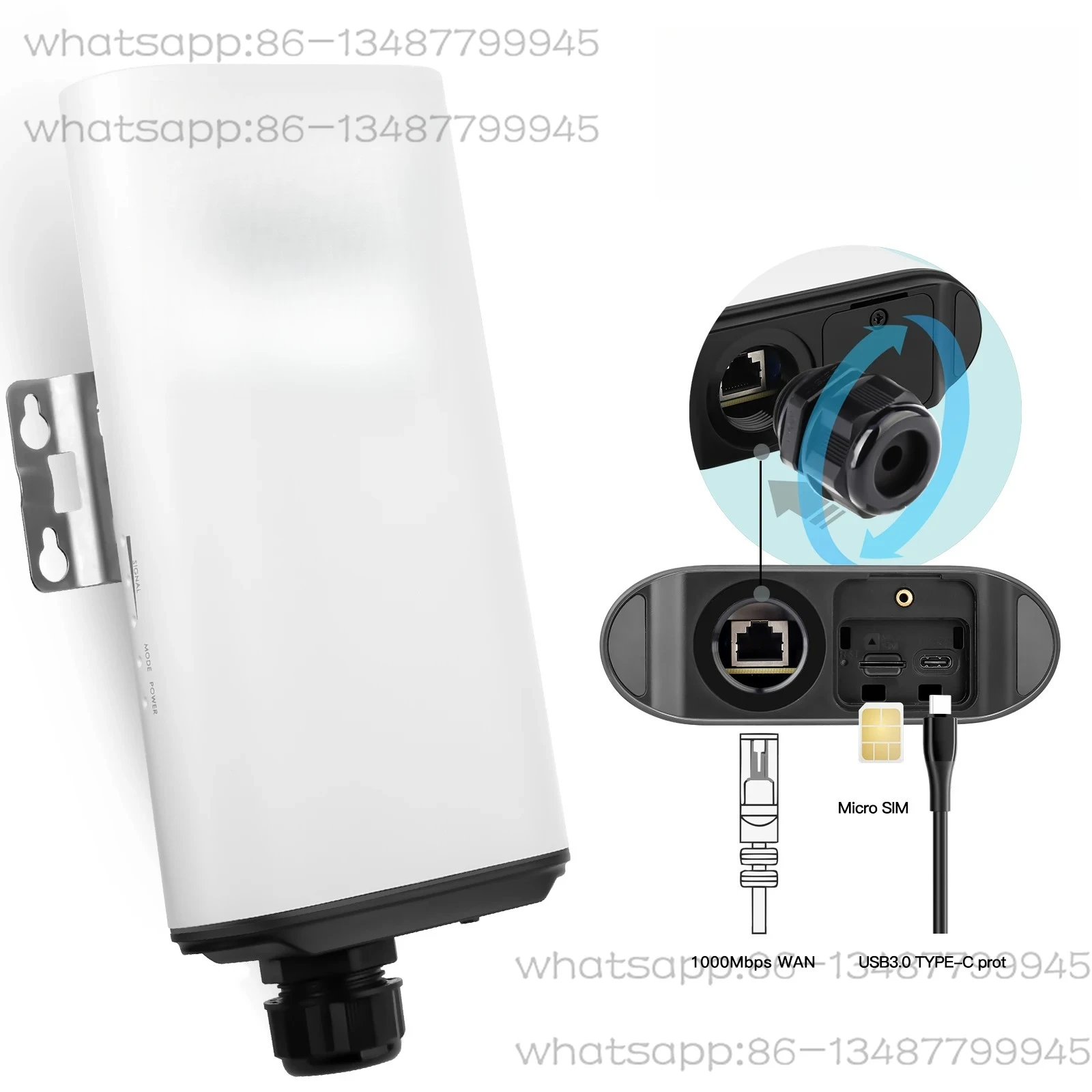 

TLF KuWFi C120 5G Router with Card Slot Outdoor IP65 Dust Waterproof X55 Chipset WIFI6 5G Router Outdoor