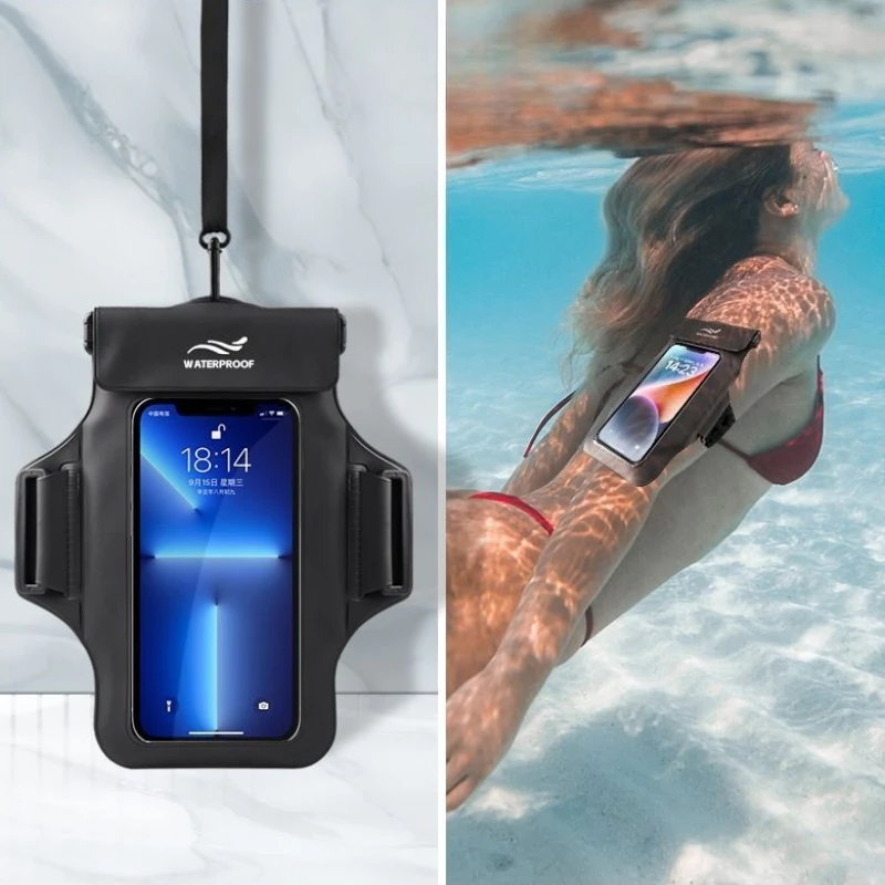 HAISSKY Armband Floating Waterproof Swimming Bags For IPhone 17 16 Pro Max Plus 17 Air 16E 15 14 Samsung Xiaomi Diving Arm Pouch