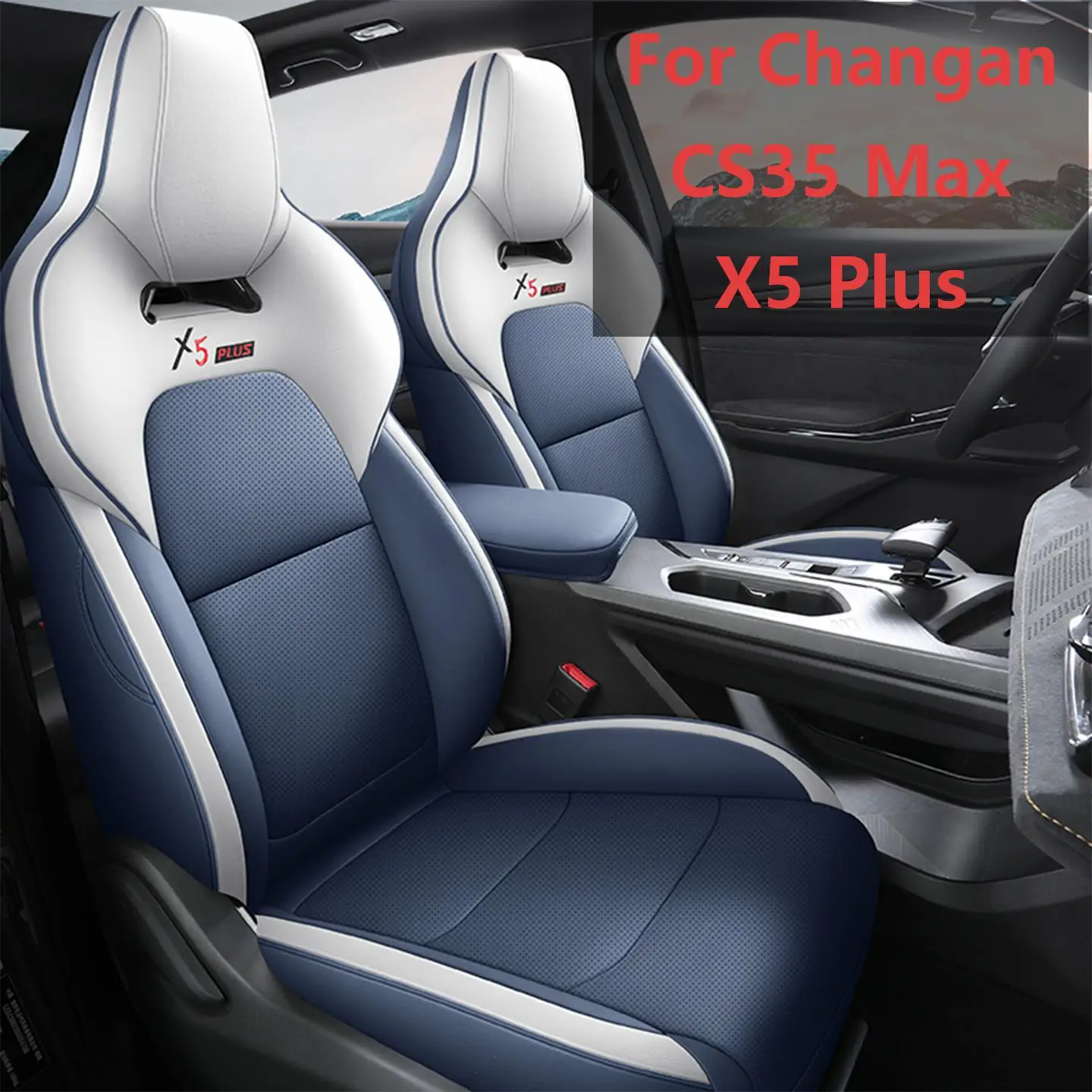 Car Seat Covers 5‑Seat PU Leather Full Surround Cushion Protector Fit for Changan CS35 Max X5 Plus SUV Interior Accessories