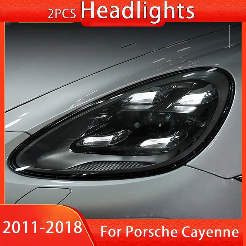 Head Lamp for  Porsche Cayenne Headlights 2011-2018 958 LED Laser Matrix Head Lamps Upgrade 2020 Style