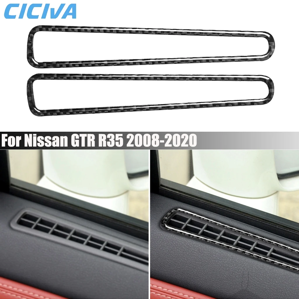 

Carbon Fiber Car Accessories Window Air Vent Outlet Decorative Interior Cover Modified Trim Sticker For Nissan GTR R35 2008-2020