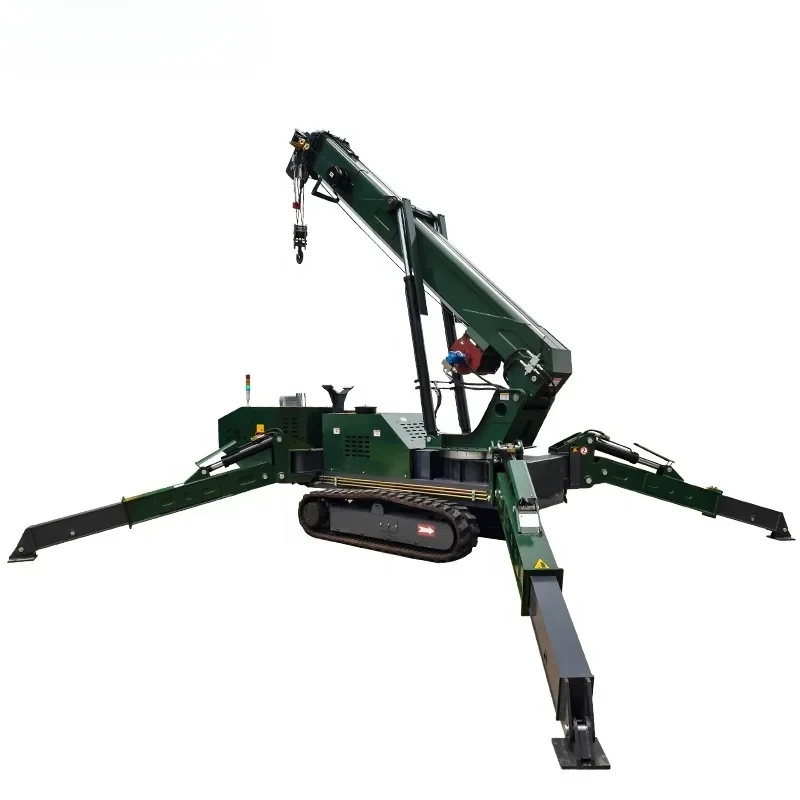 Powered  Hydraulic Crane Lifting Equipment Mini Crane Folding Crawler Spider Cranes