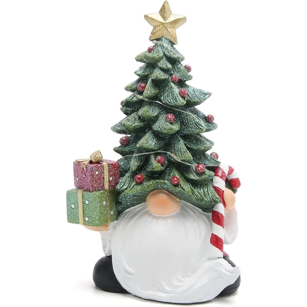

Christmas Tree Gnomes Christmas Resin Gnomes Holiday Present Winter Table Xmas Tree Christmas Decor Indoor Display on Mantel