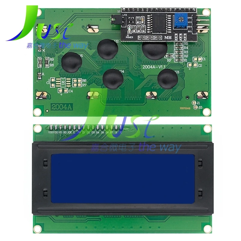 Imagem -05 - Módulo Adaptador de Interface Serial para Arduino Tela Azul e Verde Lcd de Caracteres Hd44780 Iic I2c 2004 20x4 2004a 2004