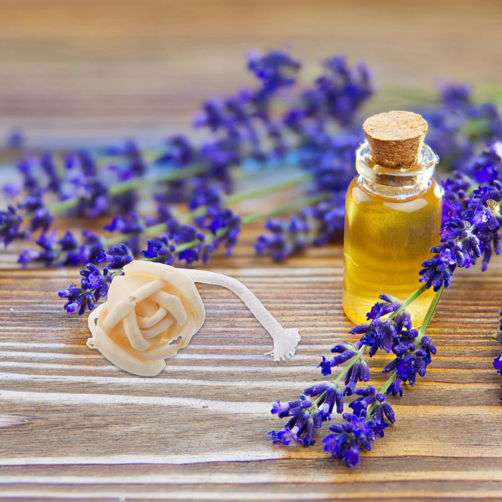 2 قطعة الناشر زهرة الخشب ديكور الأزهار رائحة وضع عبوة العطر الطبيعي المنزل مكتب المنزل العطر #3