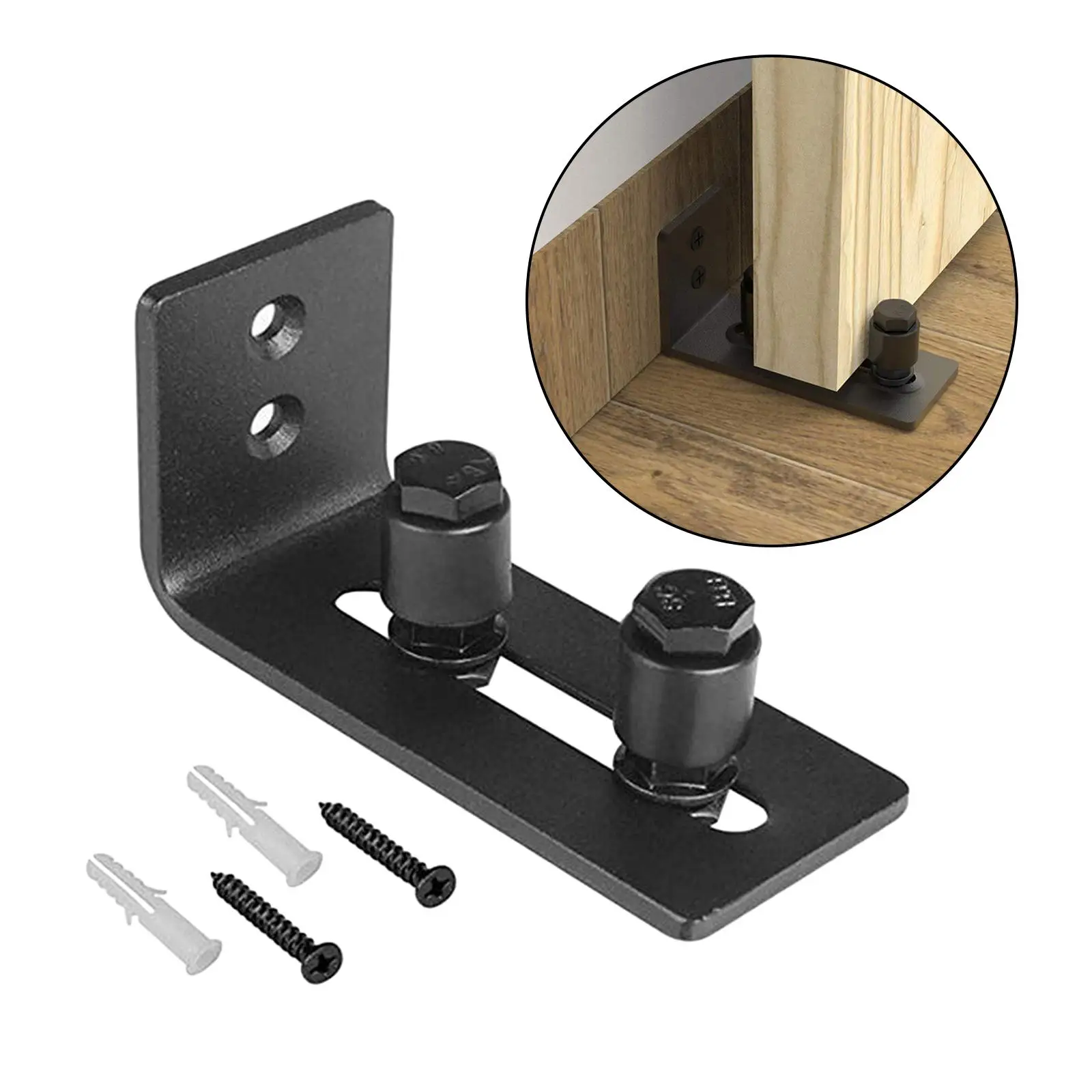 Wall Mounted Sliding Floor Guide Adjustable Roller Hardware Bearings for Barn Doors Garage Automatic Opener