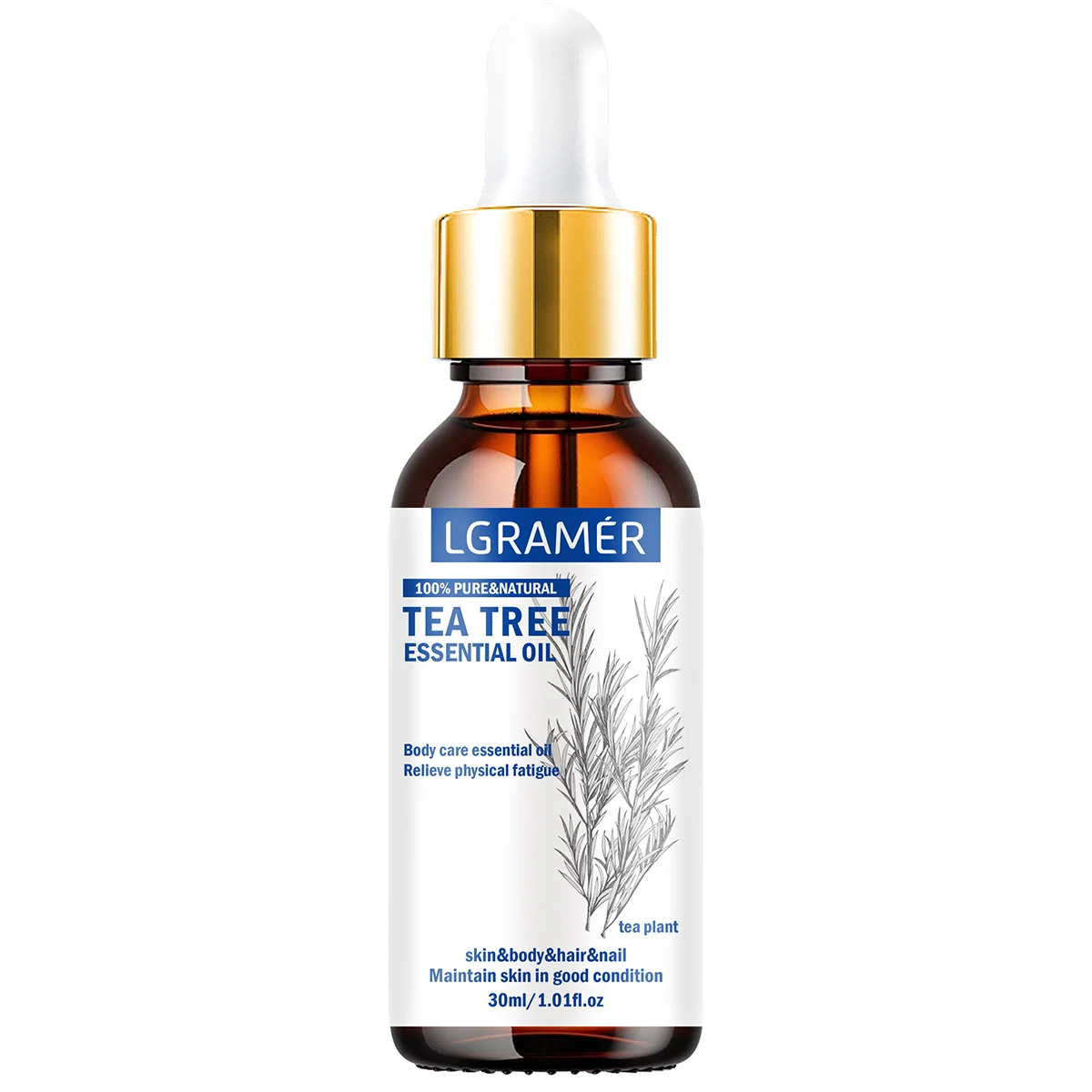 Huile essentielle d'arbre à thé, 100% pure nature, aromathérapie, diffuseur, humidificateur, boisé, 