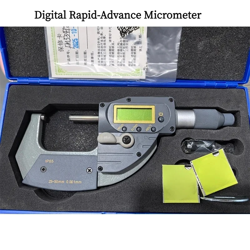 MDA910 Digital Rapid-Advance Micrometer, Lever-Type Micrometer, 0–25 mm Rapid Lever-Type Digital Micrometer, 0.001 mm Measuring