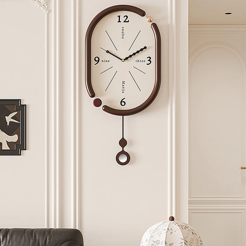 T*-Minimalist Modern Wall Clocks Simple Cartoon Fashion Nordic Creative Design Clock Wall Silent Aesthetic Home Decoration