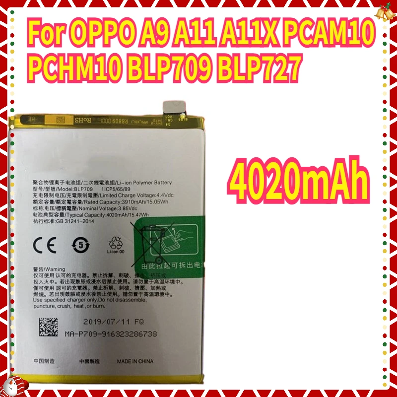 Neuer Akku für OPPO A9 A11 A11X PCAM10 PCHM10 BLP709 BLP727 4020 mAh