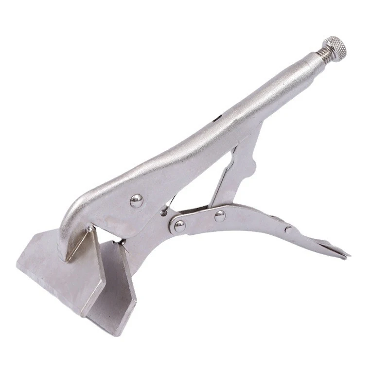 1PC Locking Sheet Metal Clamps Welding Tool Adjustable Opening Flat Mouth Pliers  Flat Folding  90 Degree Right Angle Pliers ﻿