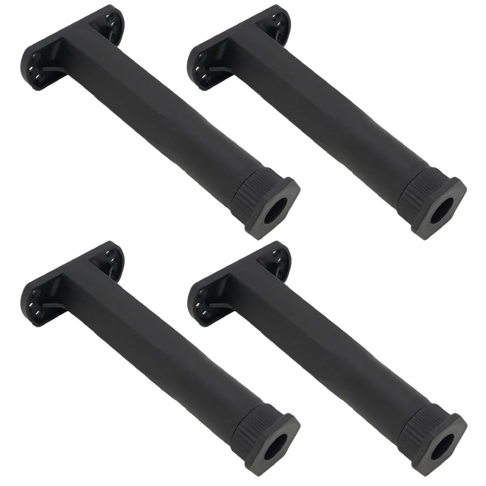 

4 Pcs Bed Riser Adjustable Replacement Legs Frame Support Height Black for Center
