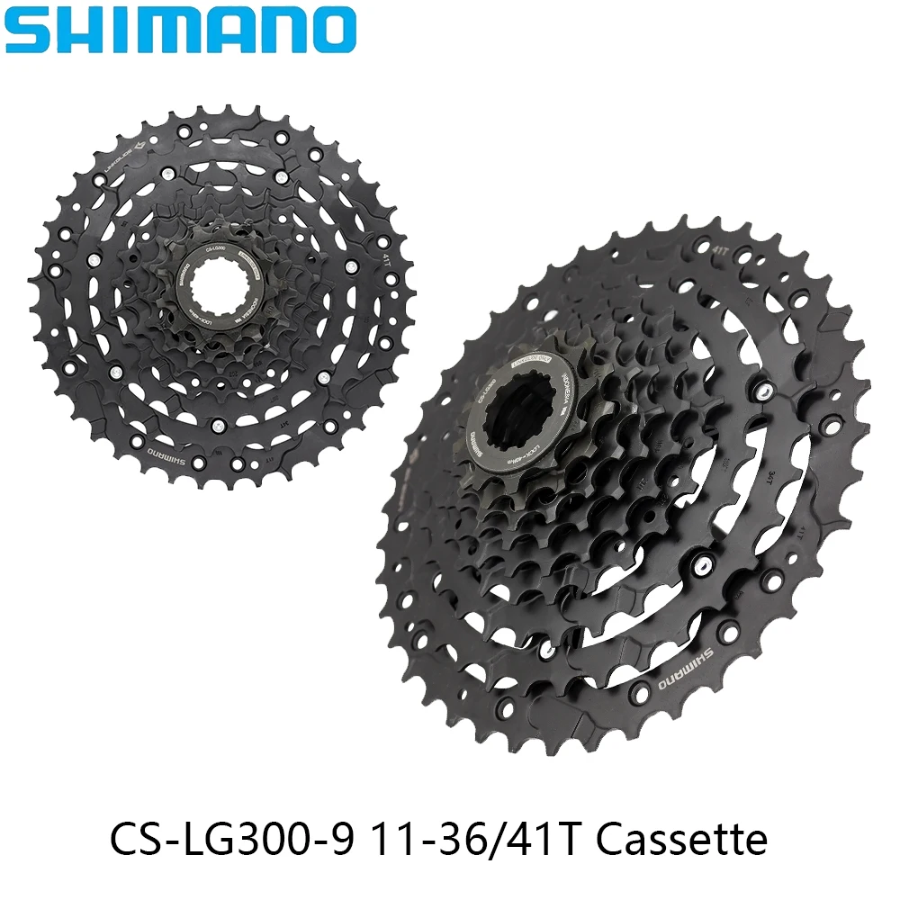 SHIMANO 9 Speed CS-LG300-9 11-36/41T MTB Bike Cassette Sprocket Freewheel For Mountain Bike Original Parts