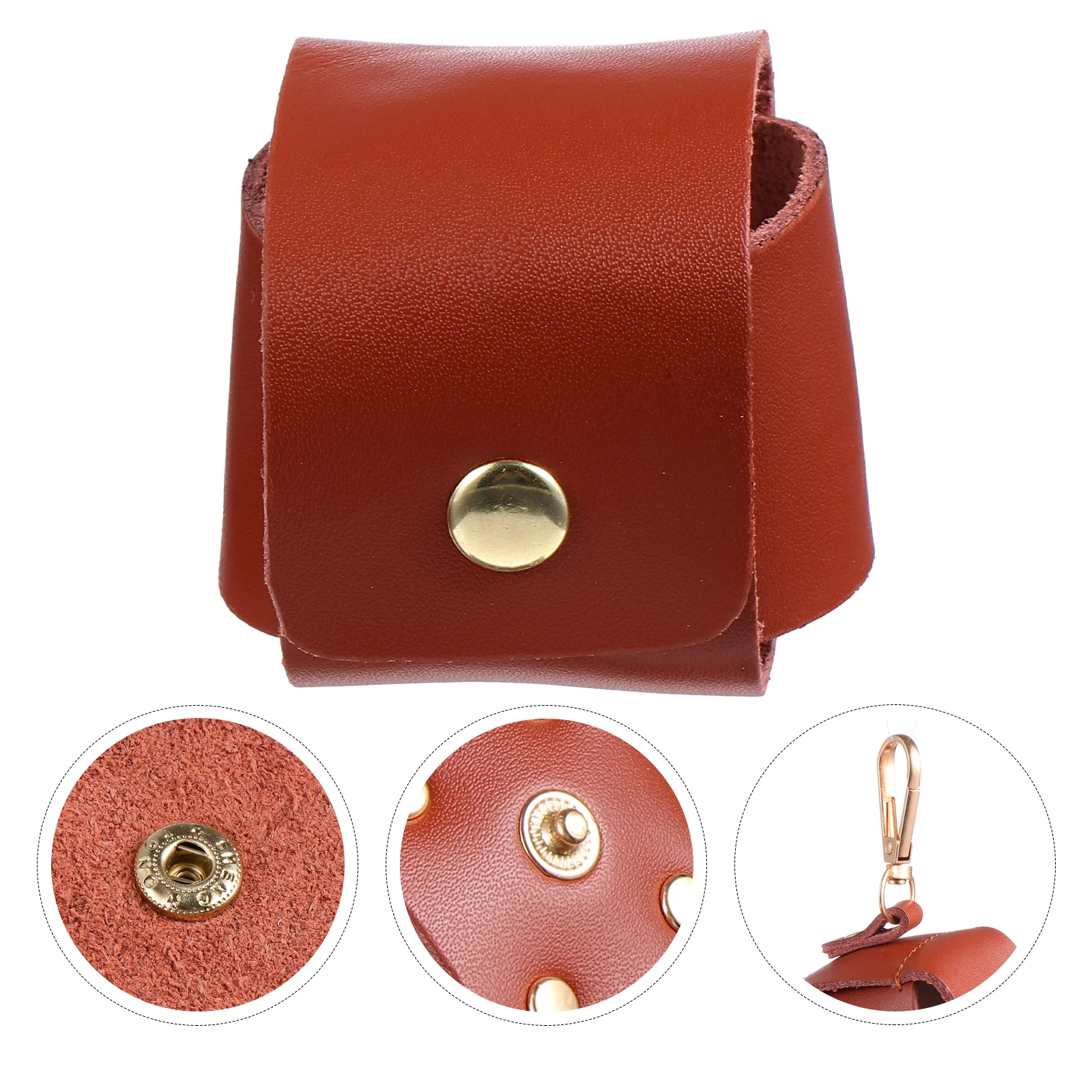 

Cowhide Bag Portable Durable Storage Simple Pouch Creative Toll Convenient Supply Compact