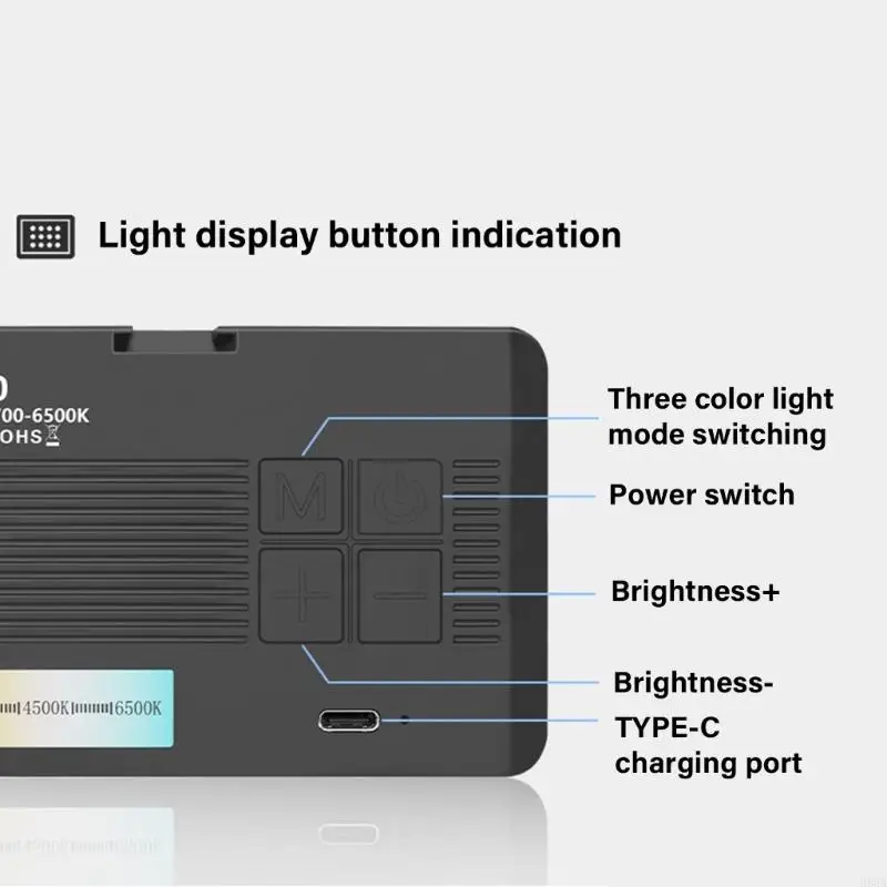 LED 3COLORモードでLEDフィルライトは、旅行ブロガーや日常のセルフィーユーザー向けのコンパクトにLEDビデオライトカメラライトをコンパクトにLEDビデオライトカメラライト