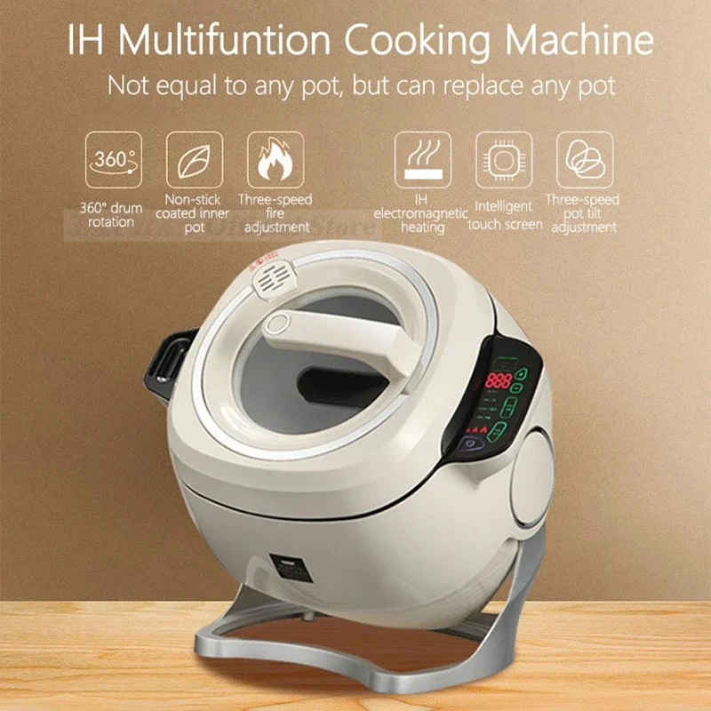 

HomeWise Multifunctional Cooking Machine Commercial Drum Type Cooking Pot Fully Automatic Intelligent Cooking Robot 110V 220V