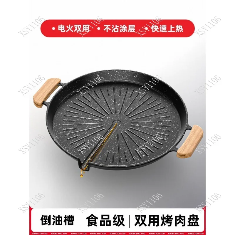 Non-Stick Maifan Stone Grill Pan Korean BBQ Griddle for Outdoor Camping Induction Cooker - Durable Easy Clean Cooking Surface