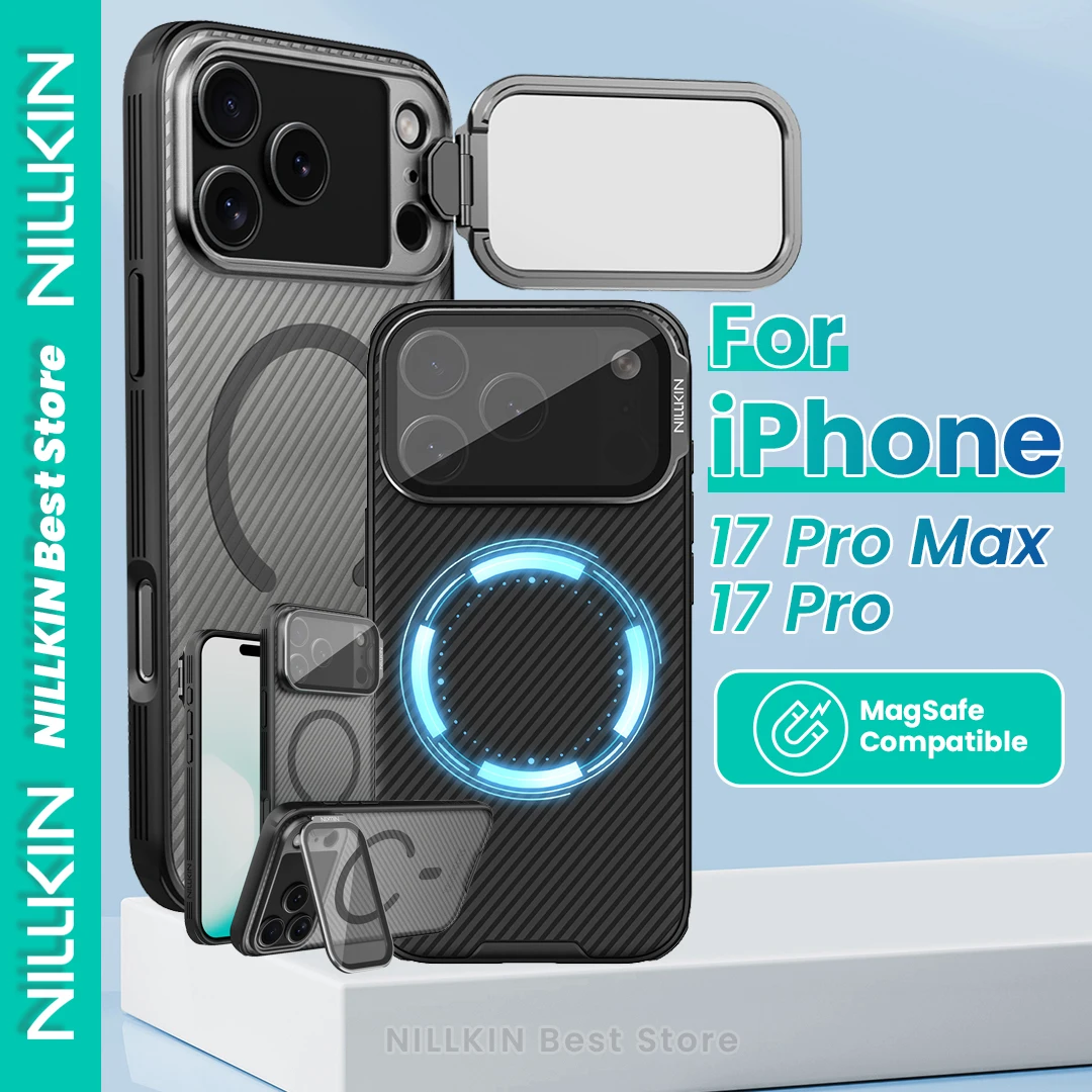 Nillkin для Iphone 17 Pro Max/Iphone 17 Pro Camshield, магнитный чехол из ТПУ + ПК, крышка объектива камеры, подставка, защитная задняя крышка