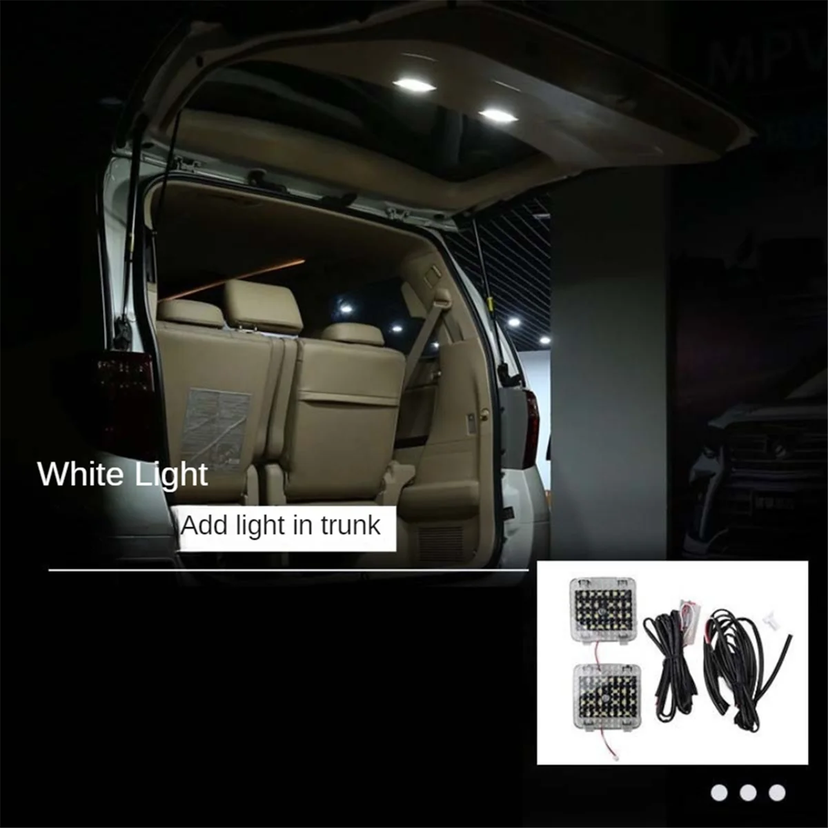 

#25P Automotive Parts & Accessories,Car Rear Trunk Lamp Atmosphere Light for Alphard Vellfire,Black & Transparent