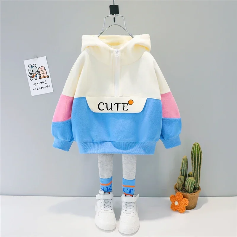 New Girls Clothes Spring Autumn Baby Kids Clothing Sets Hooded Casual T Shirt Pants Toddler Infant Tracksuit Children Outfits