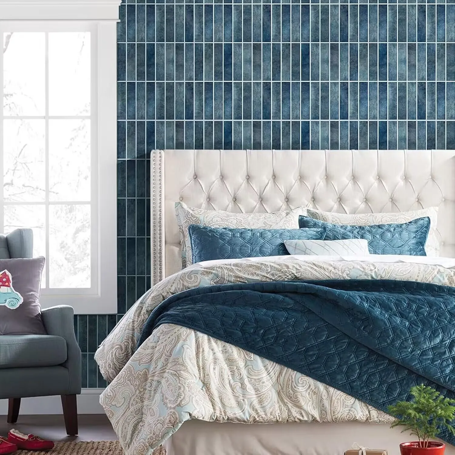 5 folhas vara backsplash telha-3d auto adesivo casca e vara backsplash para cozinha, banheiro-folhas de parede de mosaico pegajosas