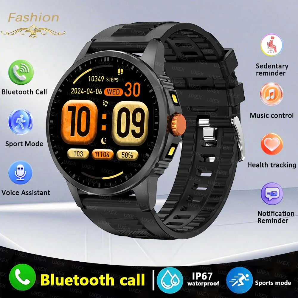 

С 2 фонариками Смарт-часы для мужчин 1,5 HD Спортивные часы BT Call Health Tracker Пользовательские фото с часами для улицы Новинка 2026