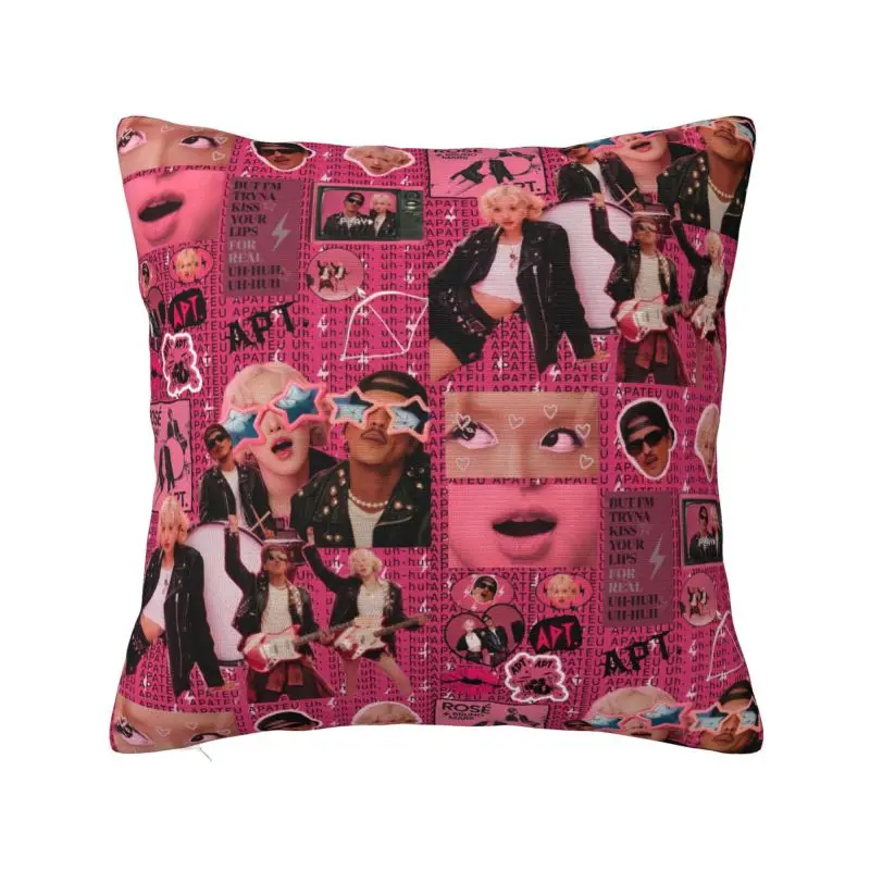 Custom Modern Kpop Rose APT Roseanne Park MBE Cushion Cover Polyester Throw Pillow Case Decoration