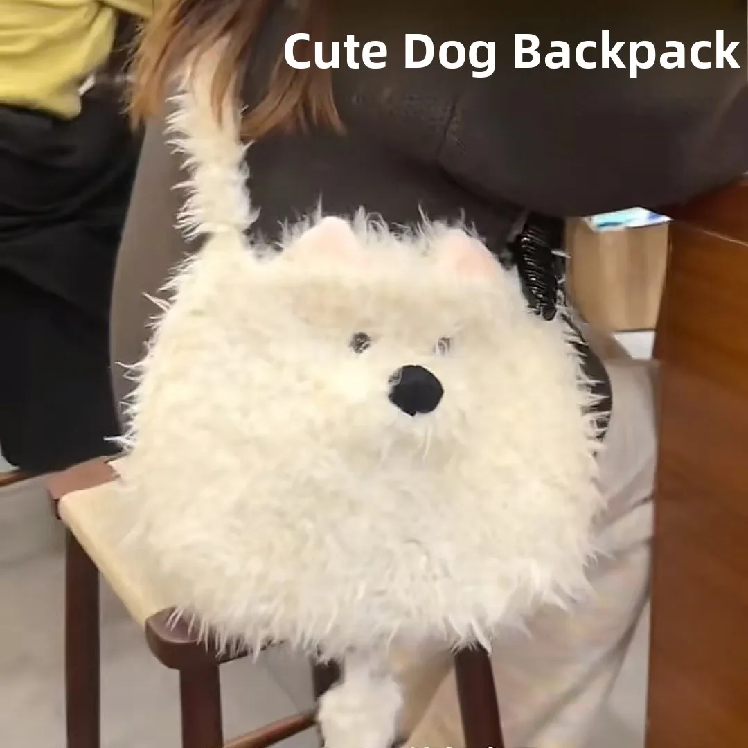 

Сумка на плечо Cute Doggy Plu Samoyed, большая сумка с наклонным крестом Capaci, креативная мягкая сумка для игрушек, сумка на одно плечо для милых девочек