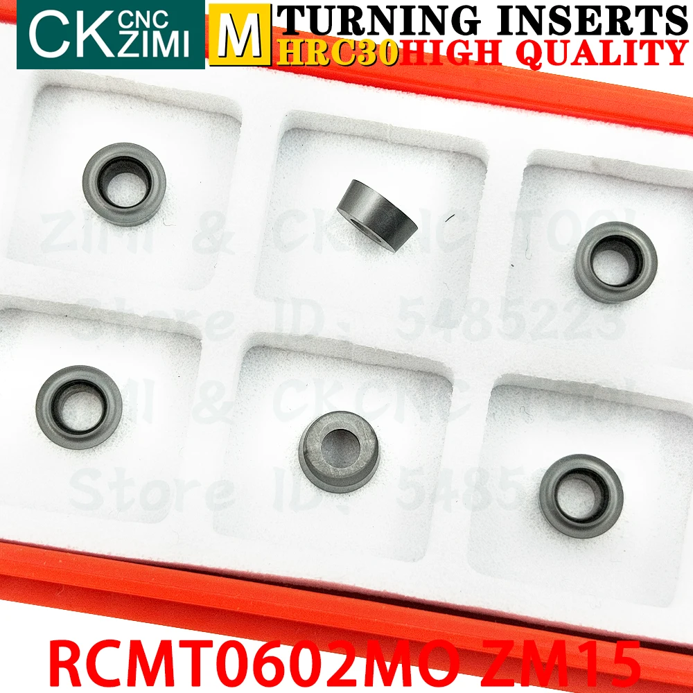 RCMT0602MO ZM15 RCMT 0602 MO ZM15 R3 كربيد إدراج الخارجية تحول إدراج أدوات التصنيع باستخدام الحاسب الآلي الميكانيكية مخرطة معدنية أدوات القطع RCMT0602M0