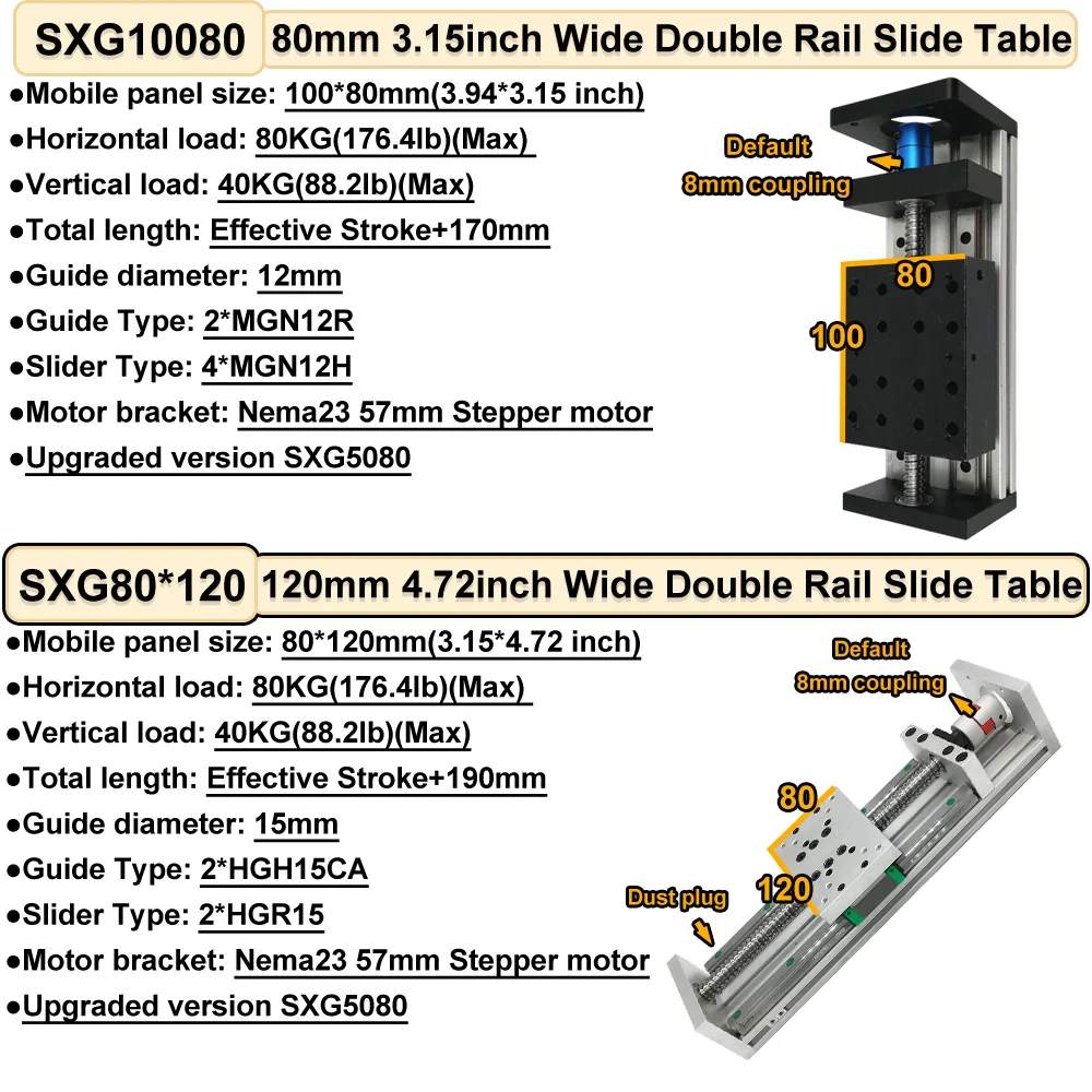 40-250 كجم تحميل الكرة المسمار انزلاق الجدول منصة دليل خطية صغيرة/ثقيلة SFU1605/1610 الثقيلة الألومنيوم بمحركات الخطية المرحلة