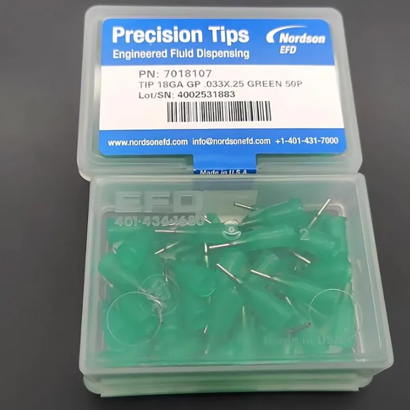 (Please contact the seller) Nordson 18G 0.25 inch Precision Tips EFD 7018107 Engineered Fluid Dispensing needle 1box(50pcs)