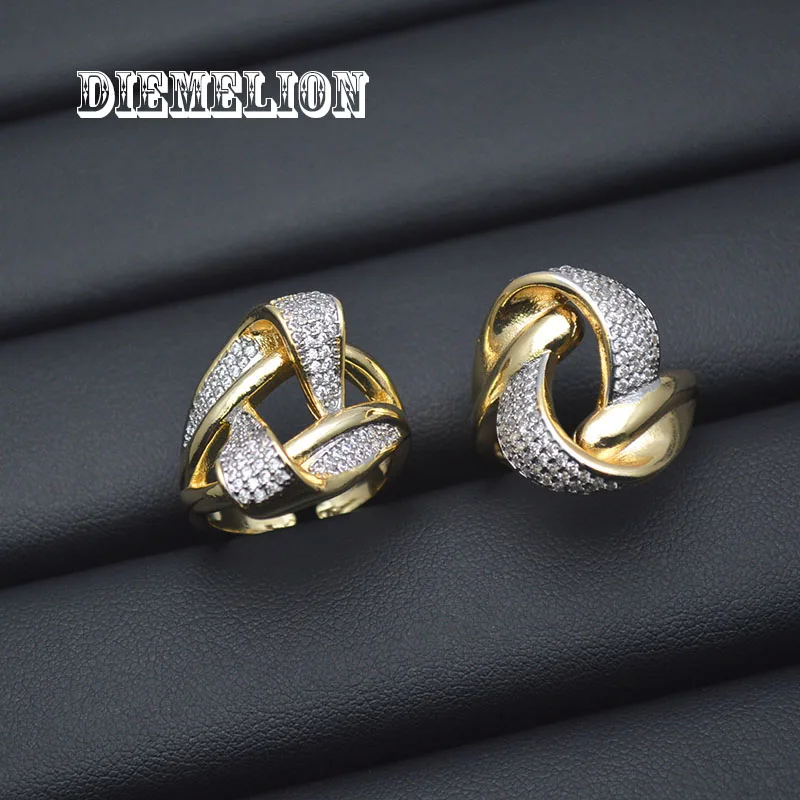 Europe and America Punk Style Hollow Design Two-tone Multilayer Charm Open Rings for Women Men Fashionable Finger Jewelry Gifts