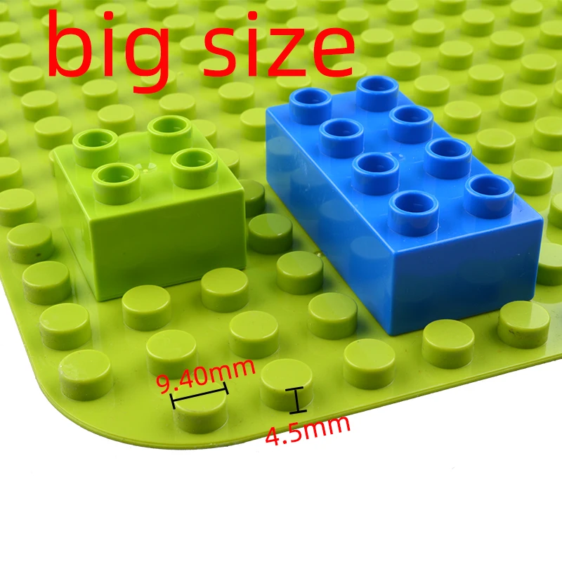 Big Size Double Sided Plate Big Dots Creative Large Particle Double Floors Building Block BasePlate Compatible Big Size Kid Toy