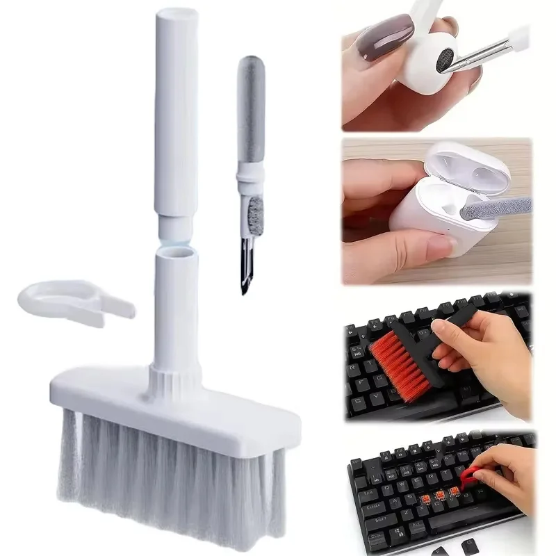 Keyboard Cleaning Brush Computer Earphone Cleaning Tools Keyboard Cleaner Keycap Puller Kit For Computer Airpods Cleaning Brush