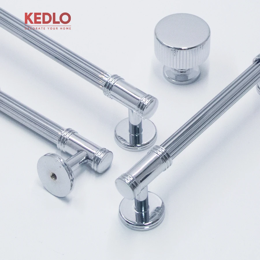 KEDLO Moderner europäischer Stil, silberfarbener, glänzend verchromter Griff, massiver Messing-Langgriff für Küchenschranktüren, dicker Griff – Detail 19