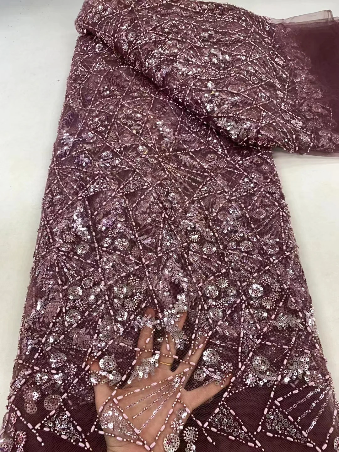 Tela de red de malla nigeriana francesa para novio, lentejuelas de alta calidad para vestido de fiesta de boda, costura, tela de encaje de novio