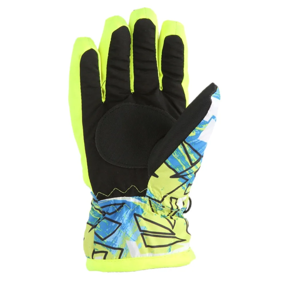 Guantes de esquí gruesos para niños, accesorios deportivos impermeables, antideslizantes, manoplas de nieve, guantes cálidos ajustables para exteriores, Unisex, 1 par