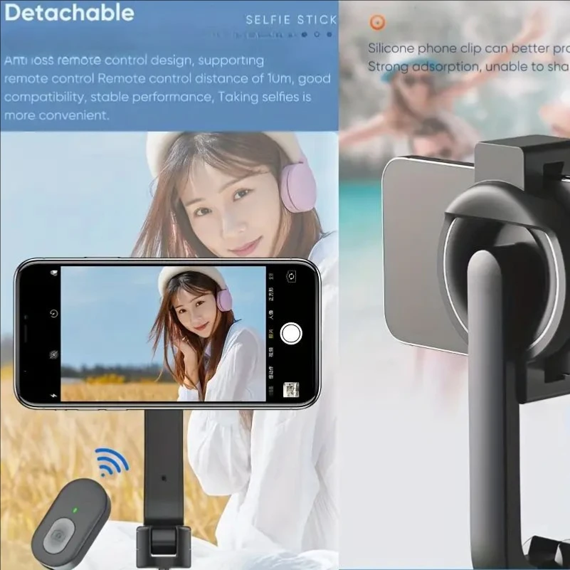 Magnetic Selfie Stick Tripod with Wireless Remote Compatible with iPhone 16/15/14/13/12 Pro Xs Max