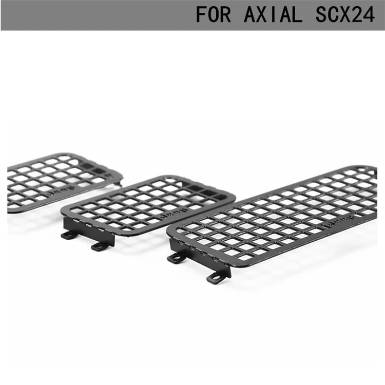Axial Scx24 Wrangler ventana de coche de Metal malla ventana lateral + malla de ventana trasera para piezas de coche 1/24 Scx24 Rc