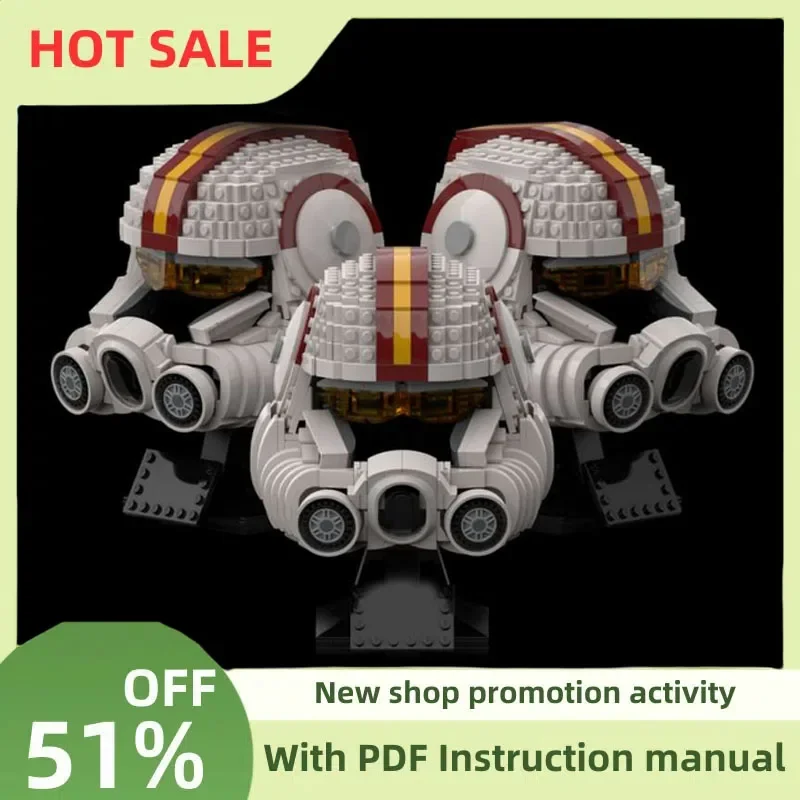 

New Famous Star Battle Movie Moc Pilot Arc-170 Helmet Character Model Building Blocks Diy Creative Ideas Kid Toys Birthday Gift