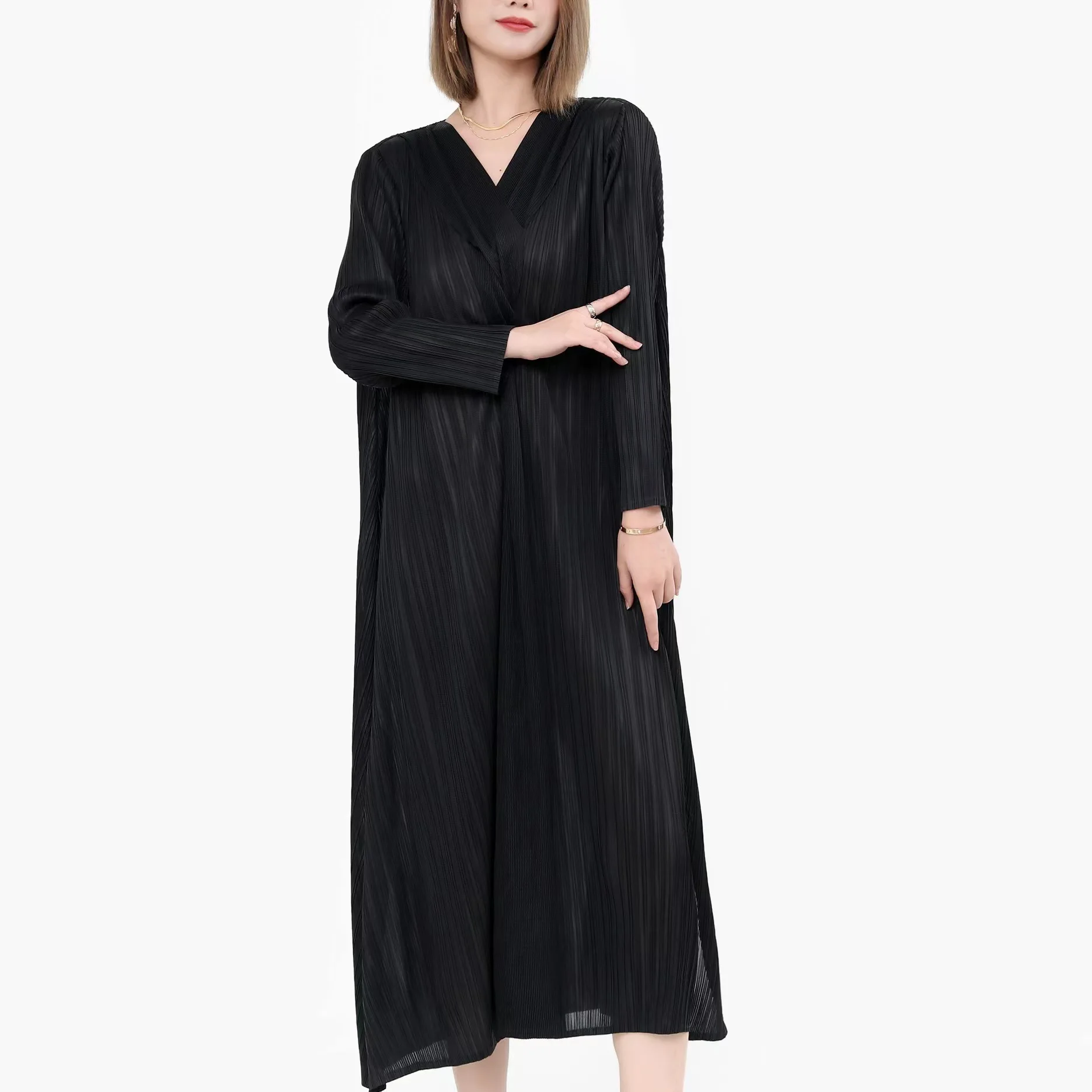 

Spring 2023 New Original Design Solid Color Long Loose Slimming Fashionable Elegant Personalized Large Size Women's Dress