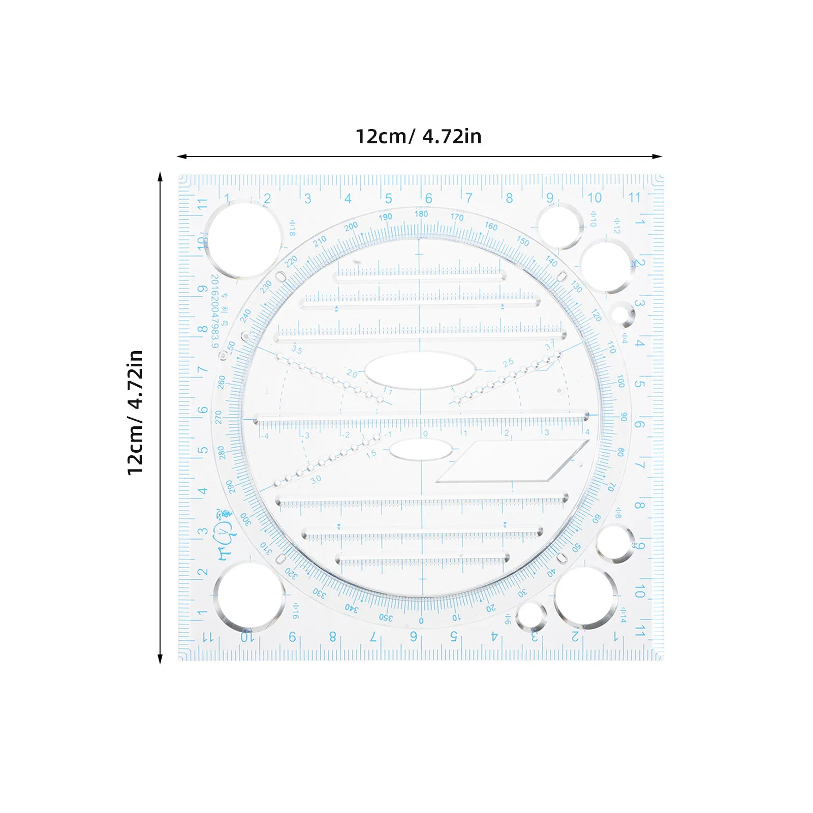 Multifunctional Drawing Ruler Plastic Geometric Template Precision Measuring Tool for Students Engineers Architecture Drafting