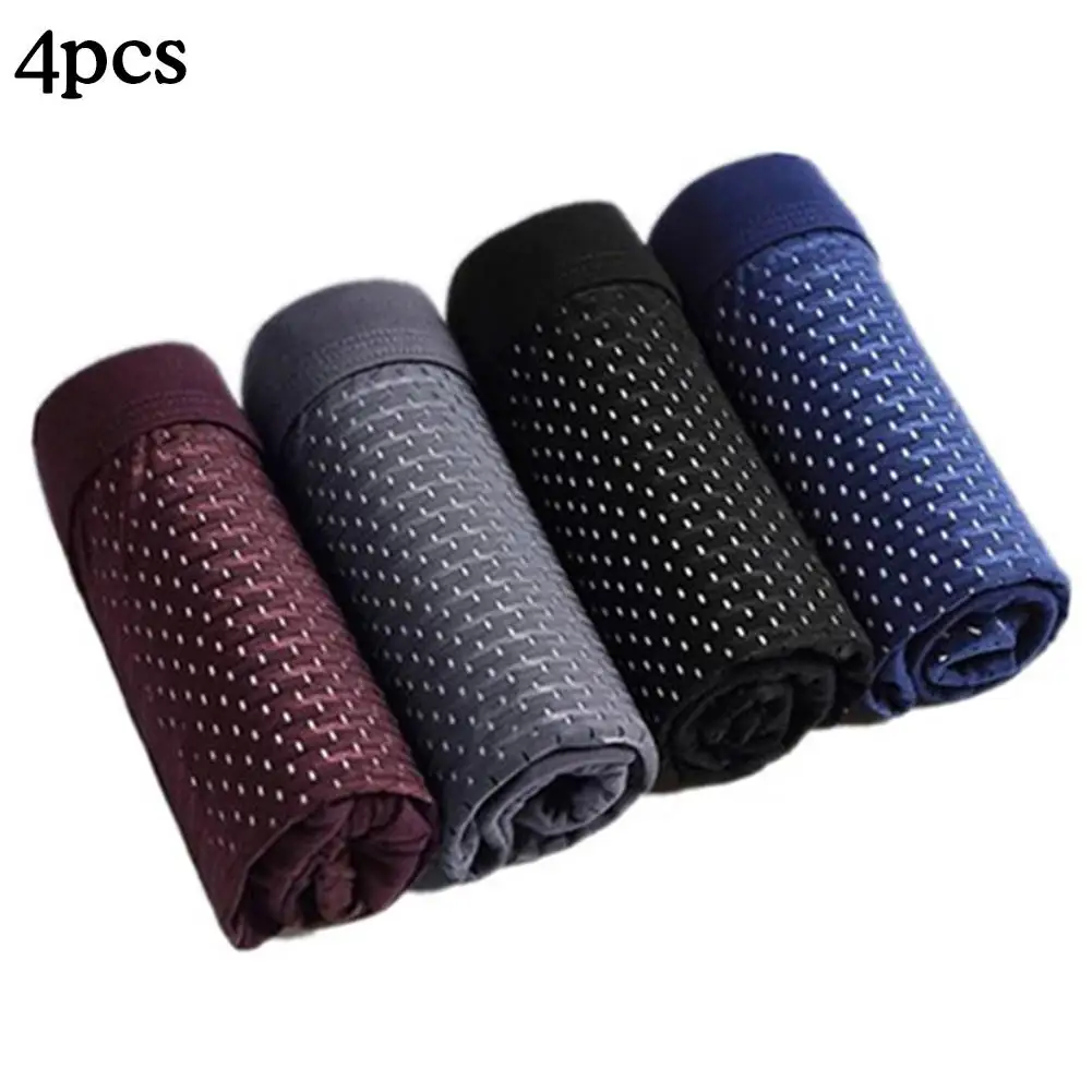 Men\'s Bamboo Boxer Briefs Underpants Underwear Boxershorts Wholesale Bamboo Panties Lingerie Breathable Slim N7H0