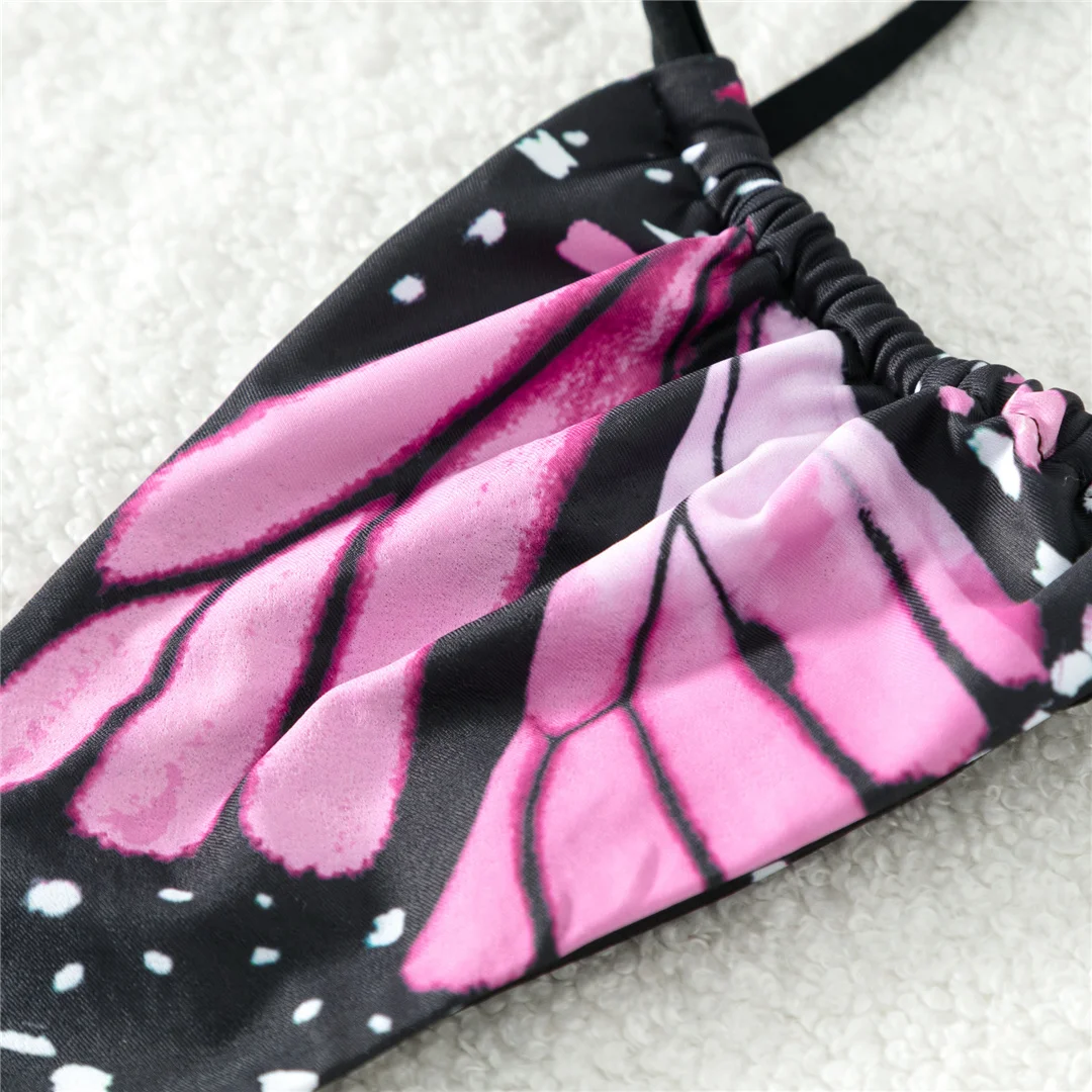 S - XL Sexy bedruckter Neckholder-Bikini mit Polsterung, Damen-Badeanzug, zweiteiliger Bikini-Set, Badebekleidung, Badeanzug, Schwimmbekleidung V4910 – Detail 26
